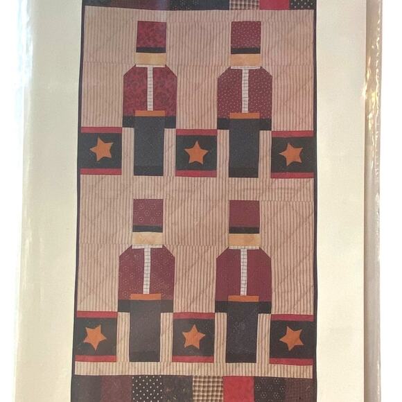 Vtg Country Threads 164 Tin Soldier Pattern 19 x 36 Uncut Christmas Wall Quilt - Picture 1 of 5